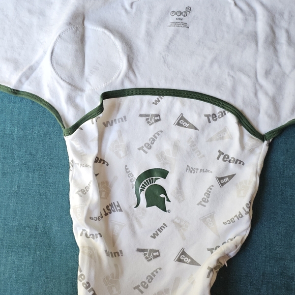 Sleep Swaddle Set of 2 Michigan State University 3-6 mo - Picture 2 of 5